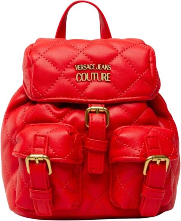 Versace Jeans Couture Rode Mini Rugzak met Verstelbare Band Red Dames
