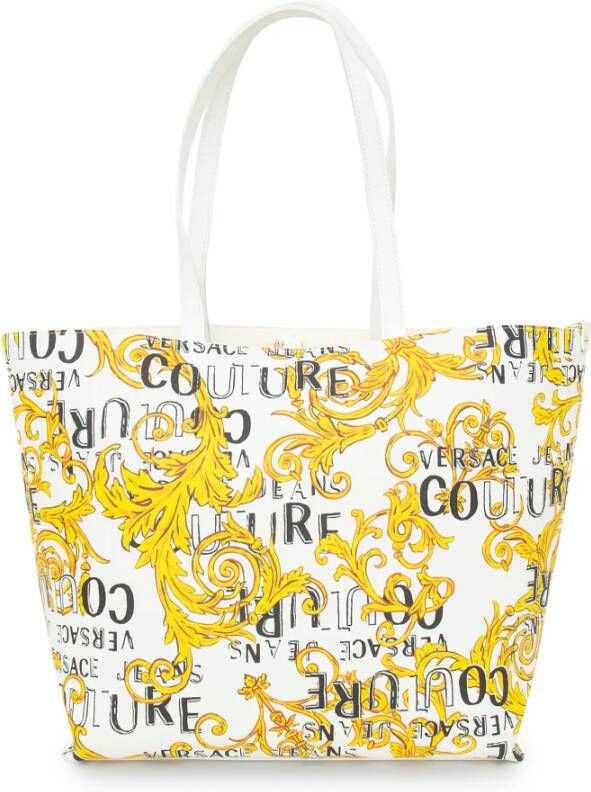 Versace Jeans Couture Witte Schoudertas met Barokprint en Afneembare Pouch Multicolor Dames - Foto 6