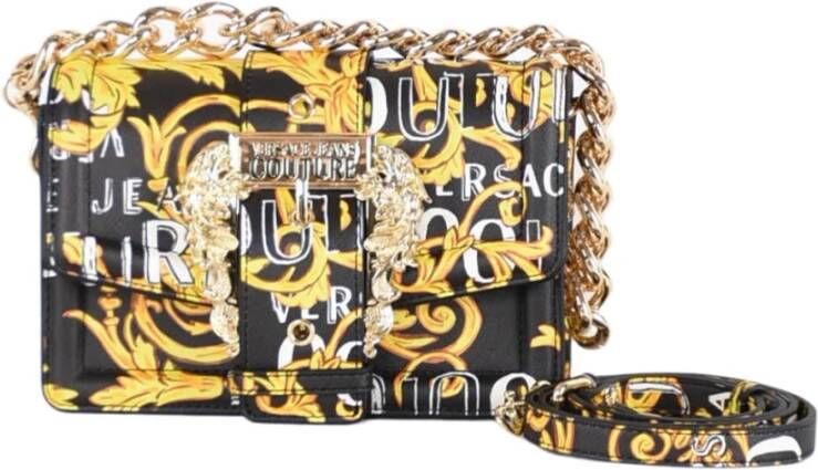 Versace Jeans Couture Shoulder bag with baroque buckle Black Dames
