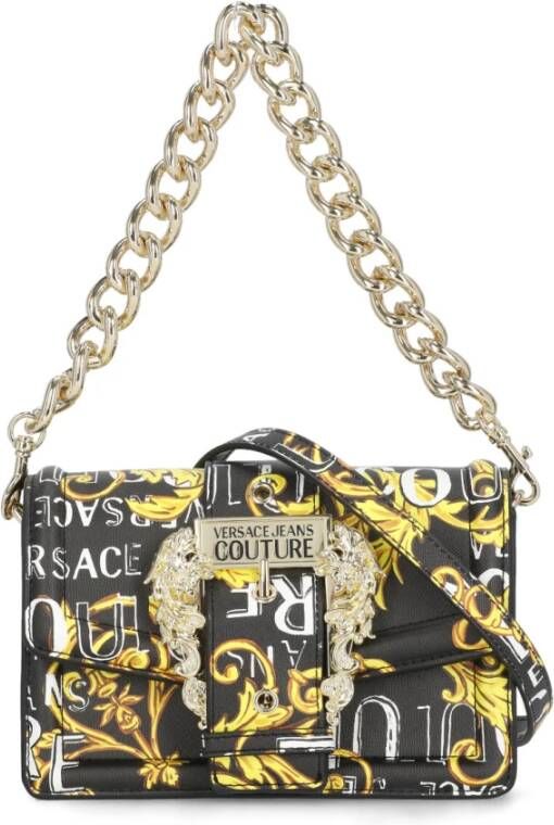 Versace Jeans Couture Shoulder bag with baroque buckle Black Dames
