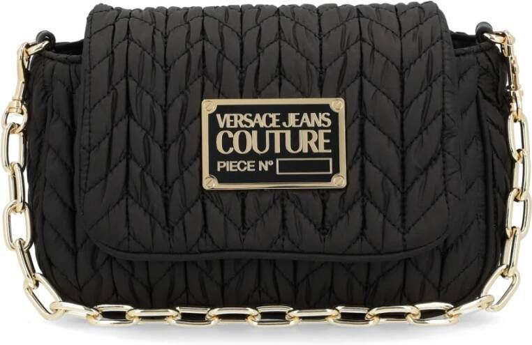 Versace Jeans Couture Knapperige Gewatteerde Tassen Black Dames