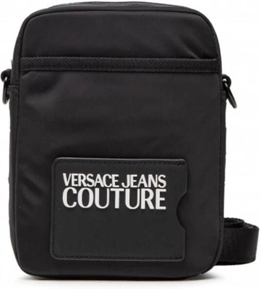 Versace Jeans Couture Zwarte Nylon Cross Body Tas voor Heren Black Heren