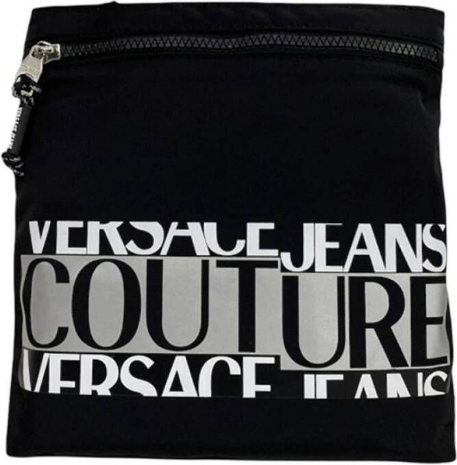 Versace Jeans Couture Zwarte Heren Schoudertas met Logo Black Heren