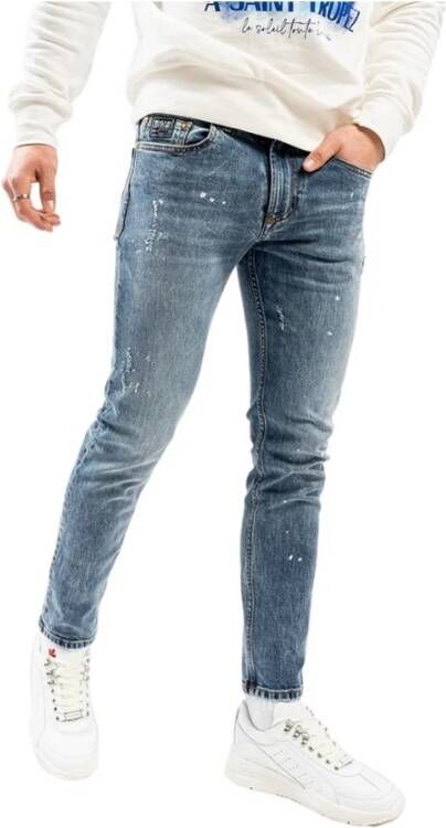 Versace Jeans Couture Skinny Jeans Blauw Heren
