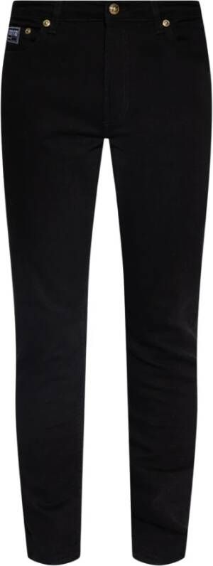 Versace Jeans Couture Stijlvolle zwarte skinny jeans voor heren Black Heren