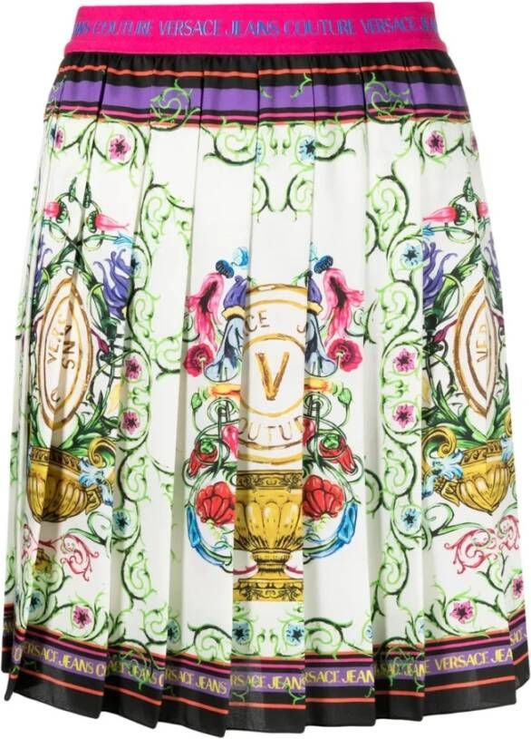 Versace Jeans Couture Prachtige Korte Rok voor Vrouwen Multicolor Dames