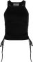 Versace Jeans Couture Zwart Lace-Up Halterneck Top Black Dames - Thumbnail 1