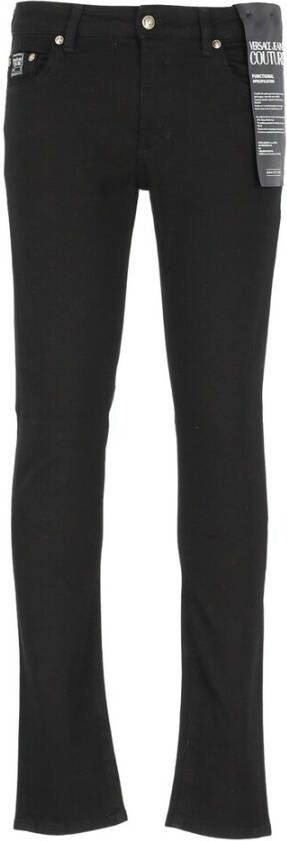 Versace Jeans Couture Pantalone 5 zakken en logo afgedrukt Back Man 73Gab5S6-Cdw00 Black Zwart Heren