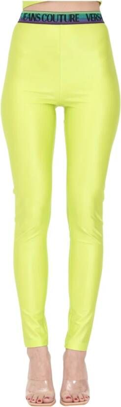 Versace Jeans Couture Slim-fit Trousers Groen Dames