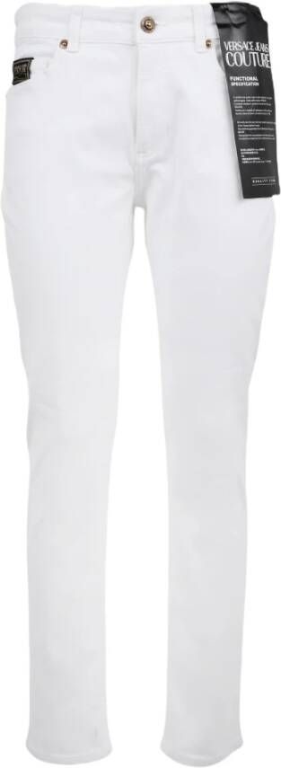 Versace Jeans Couture Slim-fit Trousers Wit Dames