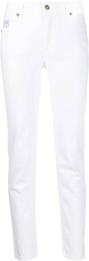 Versace Jeans Couture Slim-fit Trousers Wit Dames