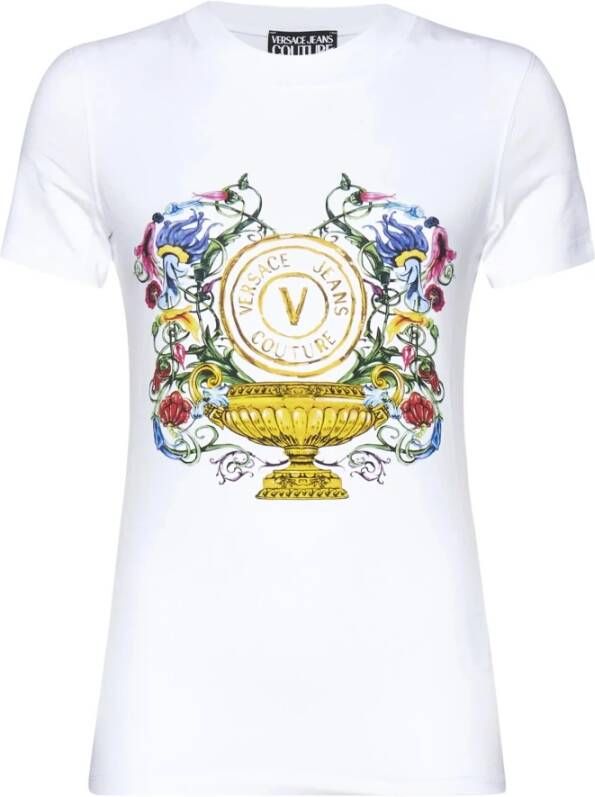 Versace Jeans Couture Stijlvol T-shirt van Wit Dames