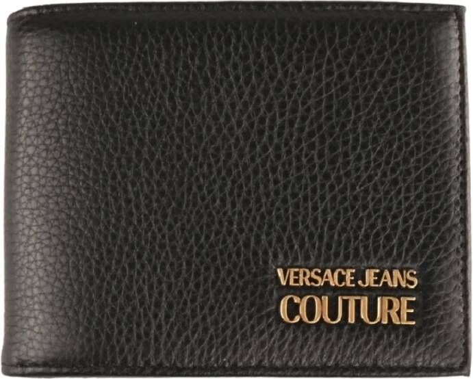 Versace Jeans Couture Stijlvolle Portemonnees voor Mannen en Vrouwen Zwart Heren