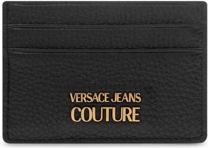 Versace Jeans Couture Stijlvolle Portemonnees voor Mannen en Vrouwen Zwart Heren