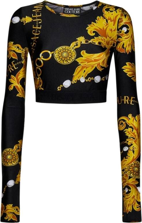 Versace Jeans Couture Stijlvolle T-shirts en Polos Zwart Dames