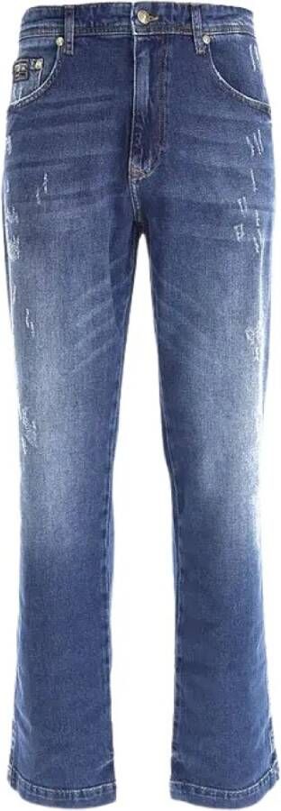 Versace Jeans Couture Upgrade je denimstijl met stijlvolle 5-pocket broeken Blue Heren