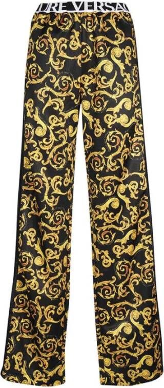 Versace Jeans Couture Straight Trousers Zwart Dames