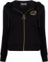 Versace Jeans Couture Zwarte katoenen hoodie met gouden logo Black Dames - Thumbnail 1