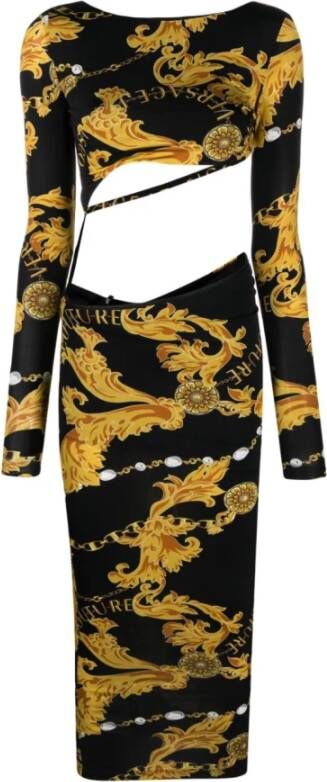 Versace Jeans Couture Summer Dresses Zwart Dames