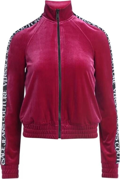 Versace Jeans Couture Sweater met rits hoodies Rood Dames