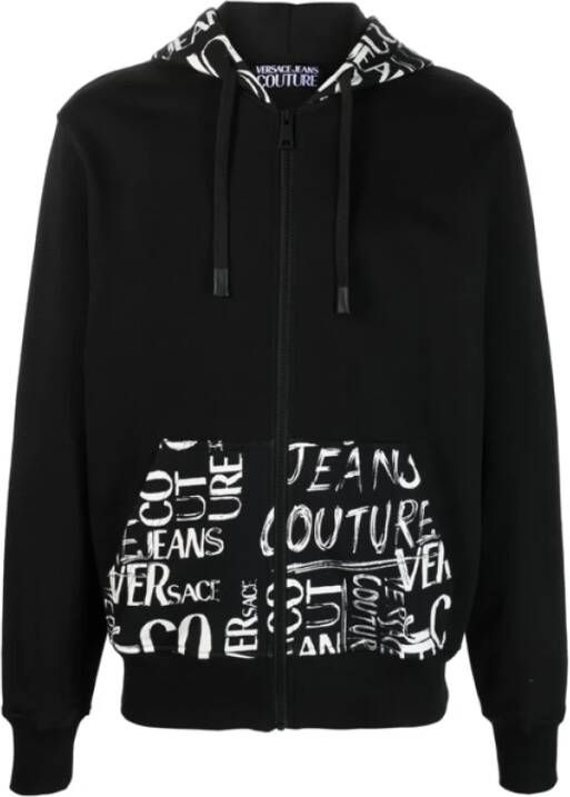Versace Jeans Couture Sweater met rits Zwart Heren