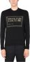 Versace Jeans Couture Zwarte Katoenen Sweatshirt met Rubberen Logo Print Black Dames - Thumbnail 2