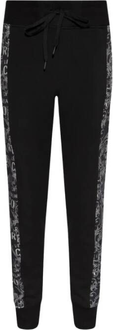Versace Jeans Couture Zwarte katoenen sportbroek voor heren Black Heren