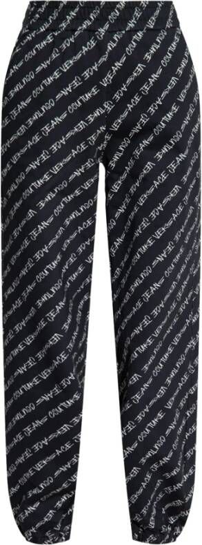 Versace Jeans Couture Sweatpants met monogram Zwart Dames