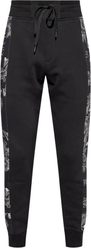 Versace Jeans Couture Sweatpants met zijstreep Zwart Heren