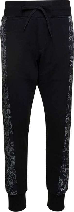 Versace Jeans Couture Zwarte katoenen sportbroek voor heren Black Heren
