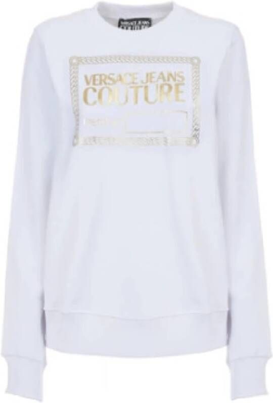 Versace Jeans Couture Witte Dames Logo Sweatshirt White Dames