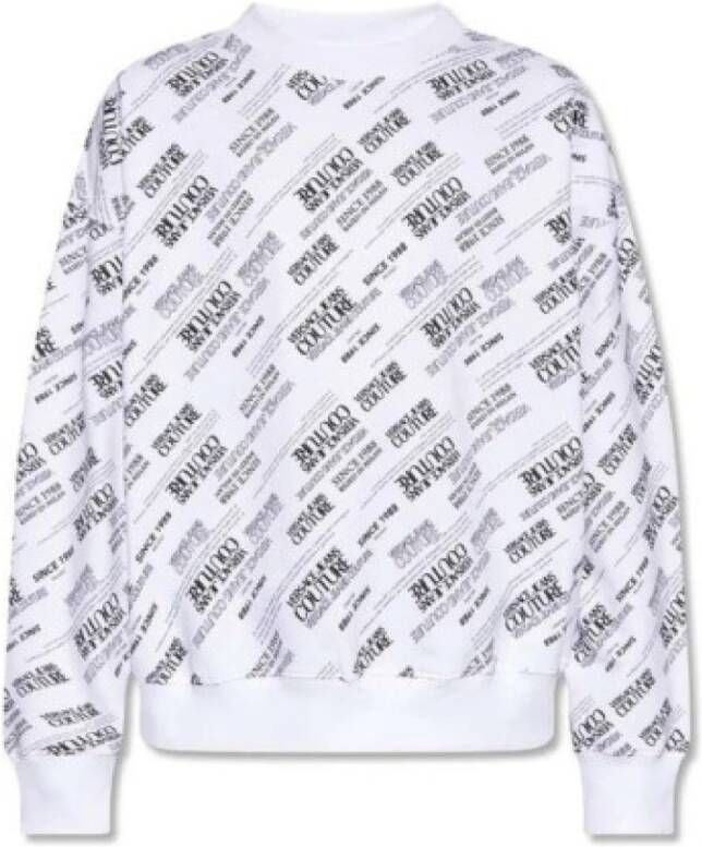 Versace Jeans Couture Witte Heren Logo Sweatshirt M White Heren