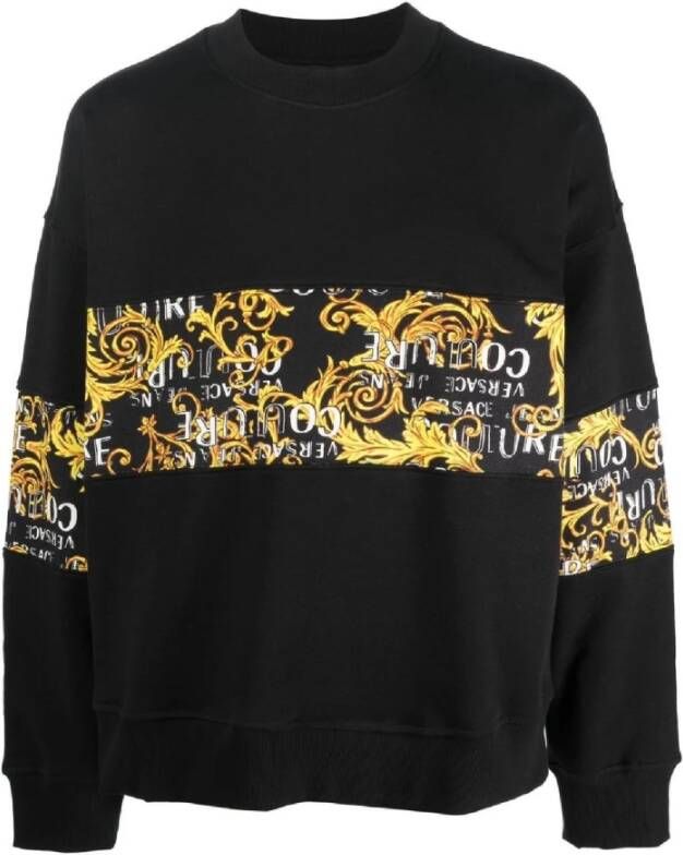 Versace Jeans Couture Stijlvolle Couture Hoodie Black Heren
