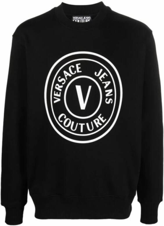 Versace Jeans Couture Felpa a girocollo con logo stampato uomo 73Gait22-Cf00T Nero Zwart Heren