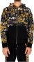 Versace Jeans Couture Sweatshirt met kap en zip en logo gedrukt over de hele man 73Gai3Z0-FS041 zwart goud Zwart Heren - Thumbnail 1