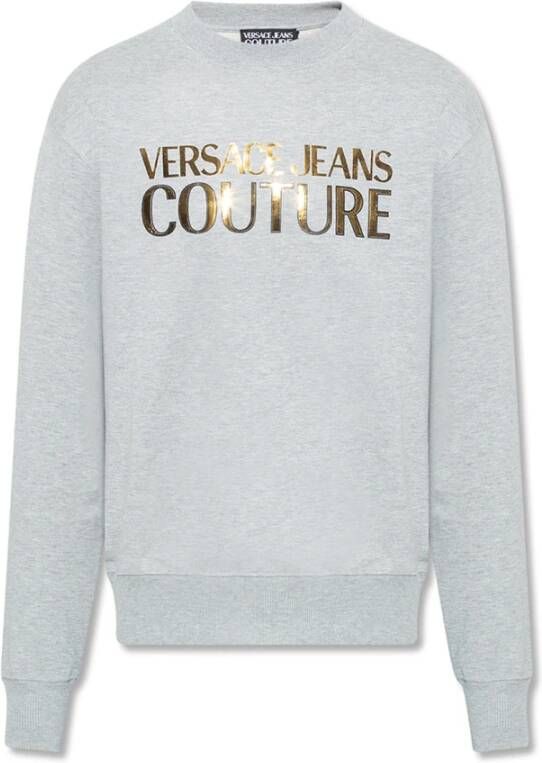 Versace Jeans Couture Sweatshirt met logo Grijs Heren