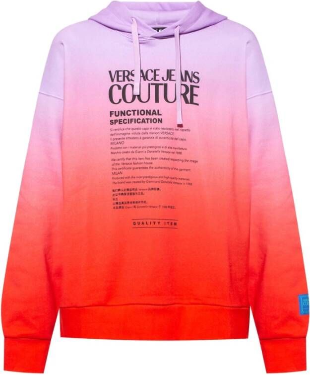 Versace Jeans Couture Sweatshirt met logo Rood Heren