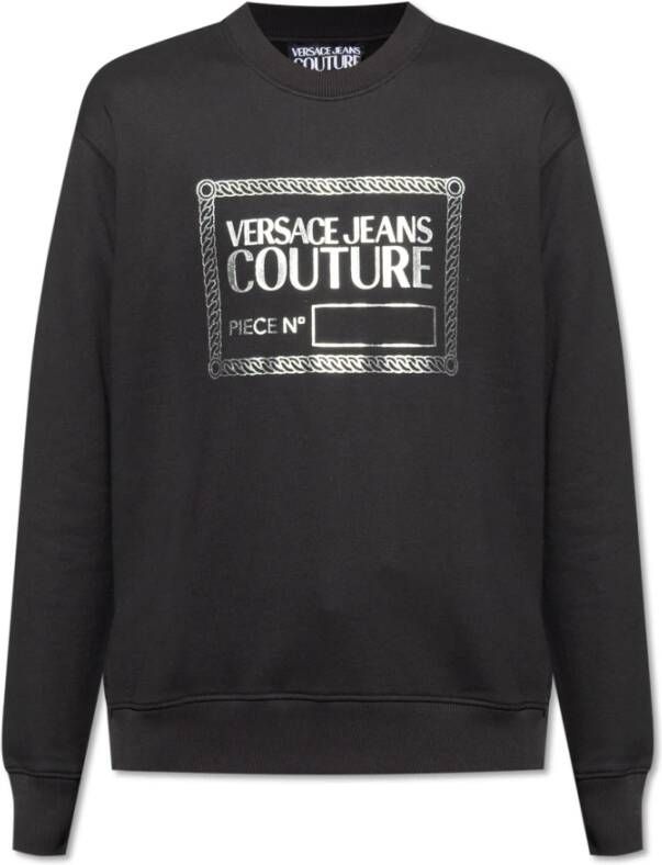Versace Jeans Couture Zwarte Katoenen Sweatshirt voor Heren Black Heren