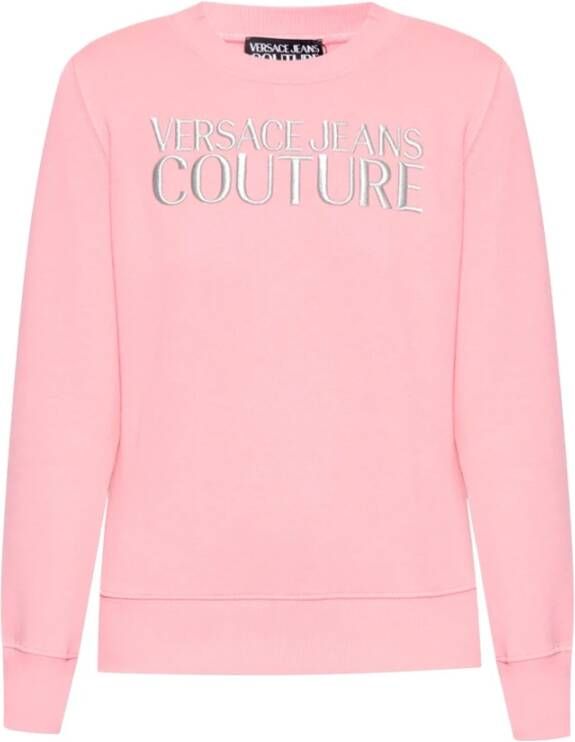 Versace Jeans Couture Sweatshirt with logo Roze Dames
