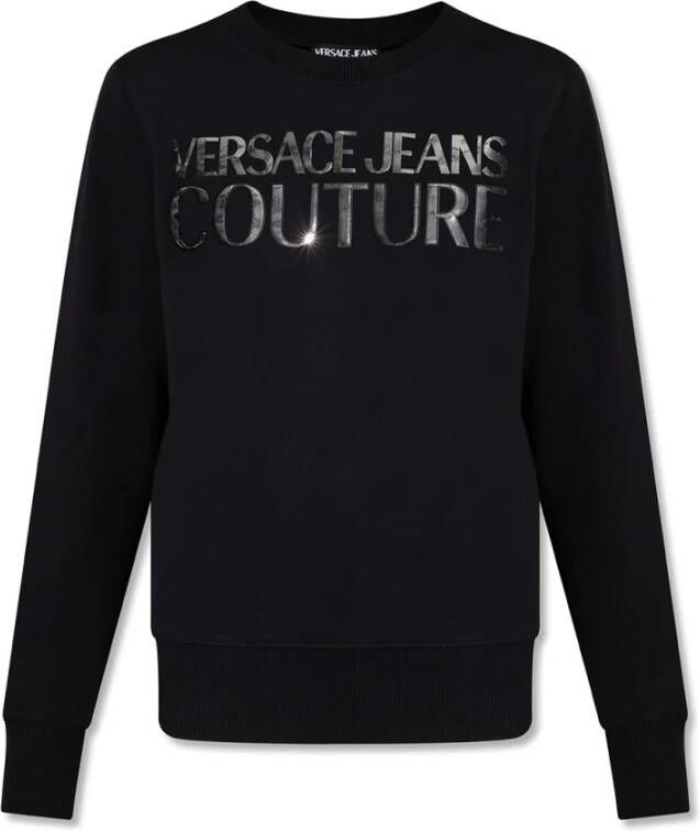 Versace Jeans Couture Sweatshirt with logo Zwart Dames