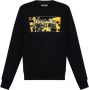 Versace Jeans Couture Zwarte Sweaters met Institutioneel Logo en Gouden Chain Couture Print Black Heren - Thumbnail 1