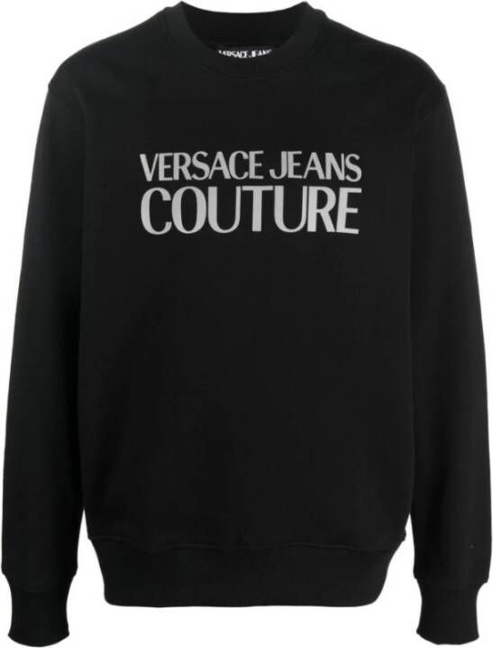 Versace Jeans Couture Zwarte Sweatshirt voor Stijlvolle Look Black Heren
