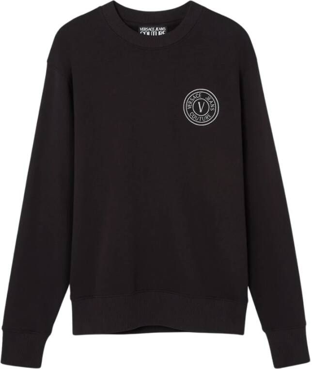 Versace Jeans Couture Zwart V Emblem Sweatshirt Black Heren