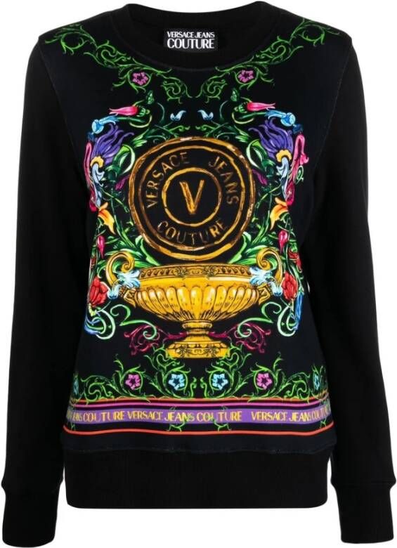 Versace Jeans Couture Trui met ronde hals Zwart Dames