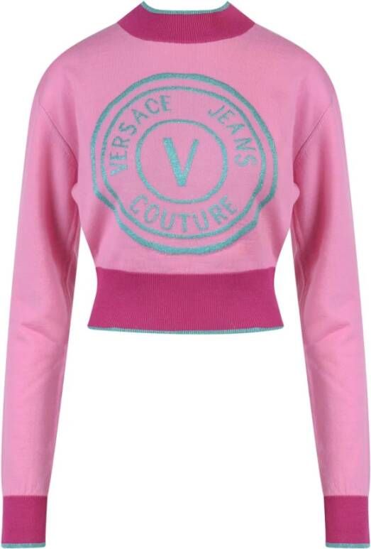 Versace Jeans Couture Roze Sweaters voor Vrouwen Pink Dames