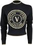 Versace Jeans Couture Zwarte wollen trui met Maxi Logo Black Dames - Thumbnail 7