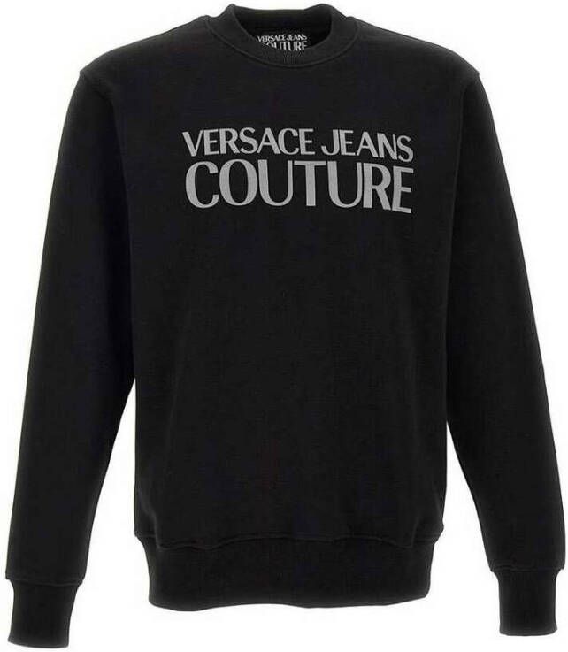 Versace Jeans Couture Zwarte Sweatshirt voor Stijlvolle Look Black Heren