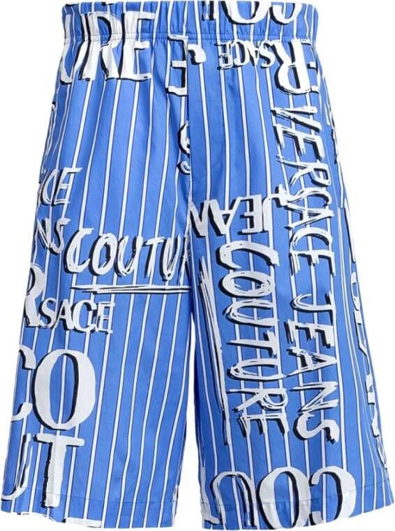 Versace Jeans Couture MultiColour Sea Kleding Shorts Blue Heren