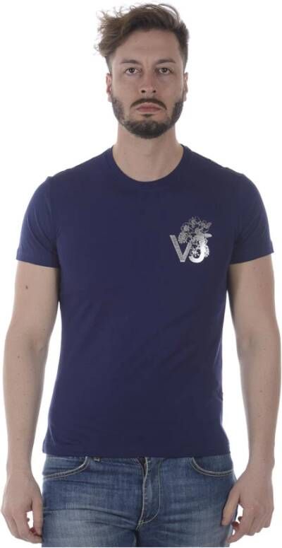 Versace Jeans Couture Print VJ Flow Slim T-Shirt Sweatshirt Blue Heren