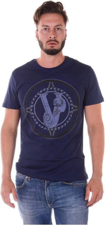 Versace Jeans Couture T-shirt Blauw Heren